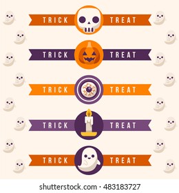 Halloween Badges and Labels : Vector Illustration