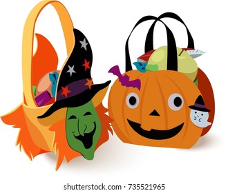 Halloween bag with candies