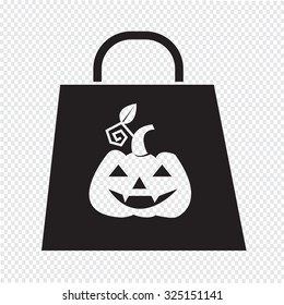 Halloween bag icon