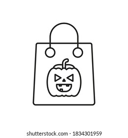 halloween bag icon element of halloween icon for mobile concept and web apps. Thin line halloween bag icon can be used for web and mobile. Premium icon on white background