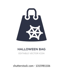 halloween bag icon on white background. Simple element illustration from Halloween concept. halloween bag icon symbol design.