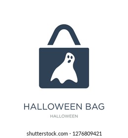 halloween bag icon vector on white background, halloween bag trendy filled icons from Halloween collection, halloween bag vector illustration