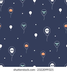Halloween balloon doodle cartoon pattern
