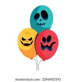 Diseño de iconos planos de globo Halloween 