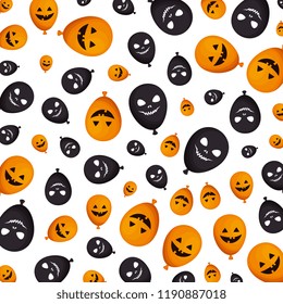halloween balloon helium with faces pattern