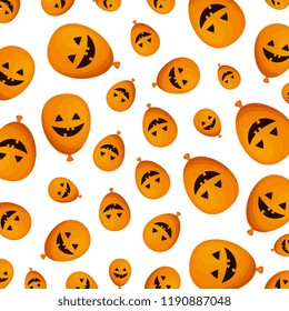 halloween balloon helium with faces pattern