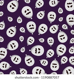 halloween balloon helium with faces pattern