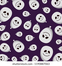 halloween balloon helium with faces pattern