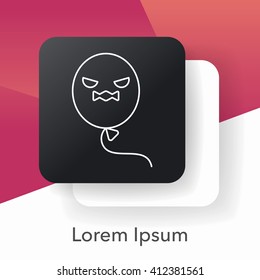 Halloween balloon line icon