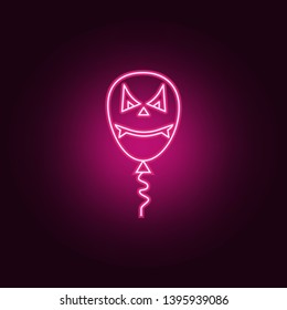 Halloween balloon line neon icon. Elements of Halloween set. Simple icon for websites, web design, mobile app, info graphics