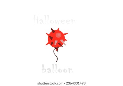 Halloween balloon with spines cartoon