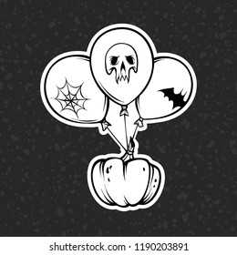 Halloween Balloons. Vector illustration