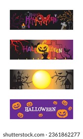 halloween banner background design for website