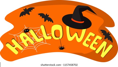  Halloween banner or background for halloween party or event, greeting card, background, banner, poster, or flyer vector.