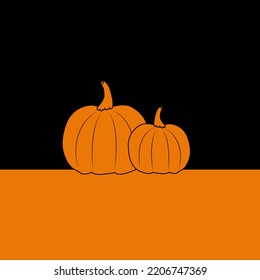 Halloween banner background with pumpkins.Vector illustration.