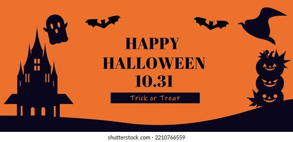 Halloween banner. Background. Vector illustration