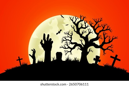 Plano de fundo da faixa de Halloween. ilustração vetorial.