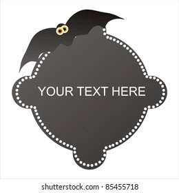 halloween banner with bat