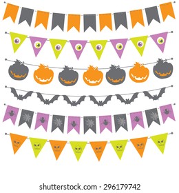 Halloween banner, bunting or flags