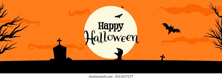 Halloween banner. Celebrate lettering. Halloween decoration.