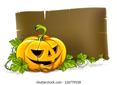 Halloween banner. Classic cartoon style.