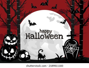 halloween banner for halloween content vector design