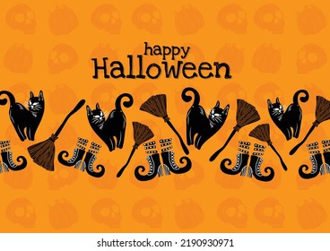halloween-Banner für halloween-Content-Vektordesign