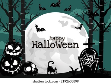 halloween banner for halloween content vector design