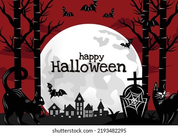 halloween banner for halloween content vector design