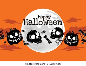 halloween banner for halloween content vector design