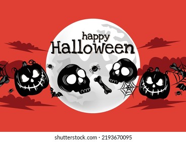 halloween banner for halloween content vector design