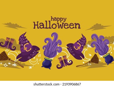 halloween-Banner für halloween-Content-Vektordesign