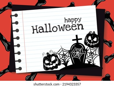 halloween banner for halloween content vector design