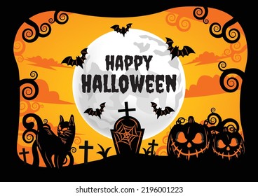 halloween banner for halloween content vector design
