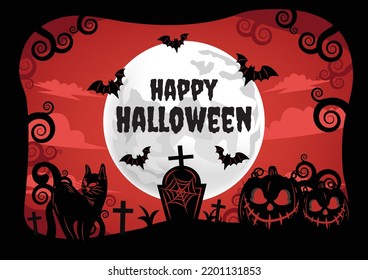 halloween banner for halloween content vector design