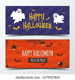 Halloween banner design template create by vector.