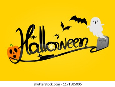 Halloween banner design vector