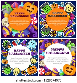 Halloween banner design. Vector illustration