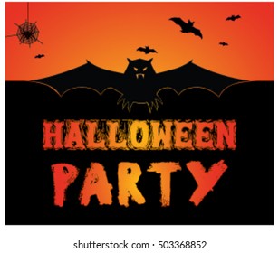 Halloween banner design vector illustration