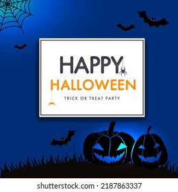 halloween banner flyer design template offer party horror. Vector Illustration