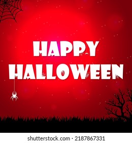 halloween banner flyer design template offer party horror Vector Illustration
