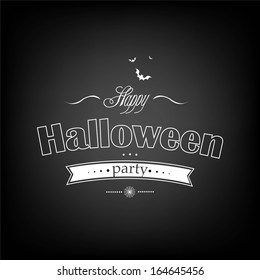 Halloween Banner, With Gradient Mesh, Vector Illustration