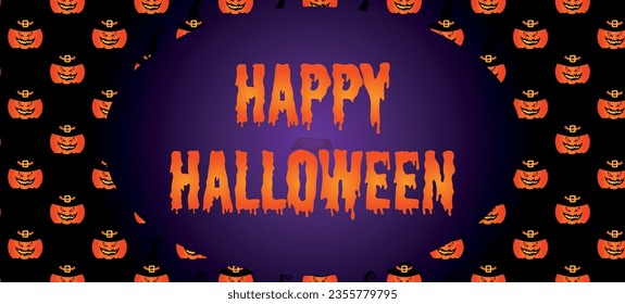 Halloween banner with holiday elements