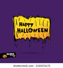halloween banner layout design, vector illustration