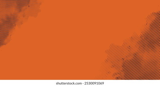 Halloween banner, poster with black bats on the orange background. Template vector Illustration for text. vektor