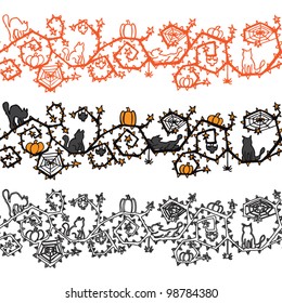 Halloween banner seamless vector