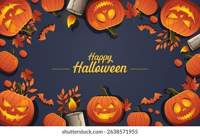 halloween banner season template design