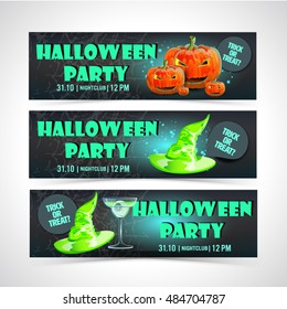 Halloween banner set,