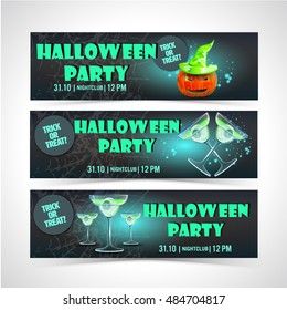 Halloween banner set,