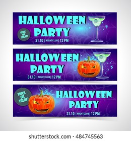 Halloween banner set